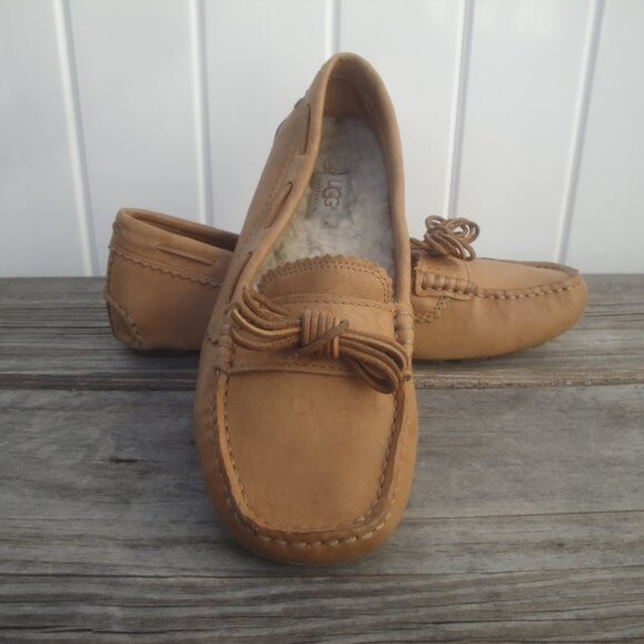 Ugg Australia Meena Sheepskin Lined Driving Loafer – Chestnut Suede - Picture 6 of 6